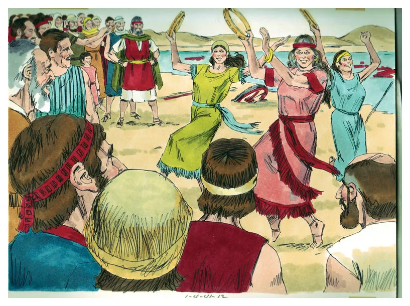 Bible illustration of Exodus chapter 16